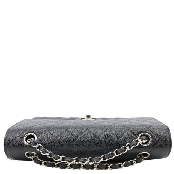Chanel Small Classic Flap Quilted Caviar Leather Shoulder Bag Black - Picture 5 of 15